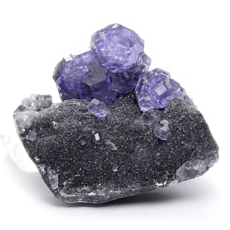 中国福建省産パープルフローライト原石-099水晶クラスター、天然石