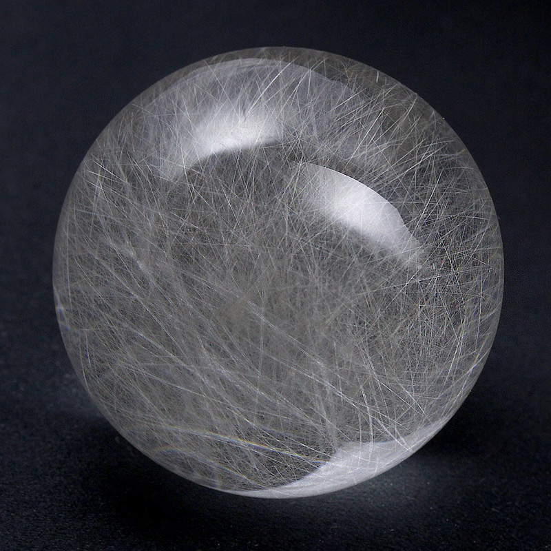 エンジェルヘアルチルクォーツSA丸玉-110水晶クラスター、天然石ビーズ