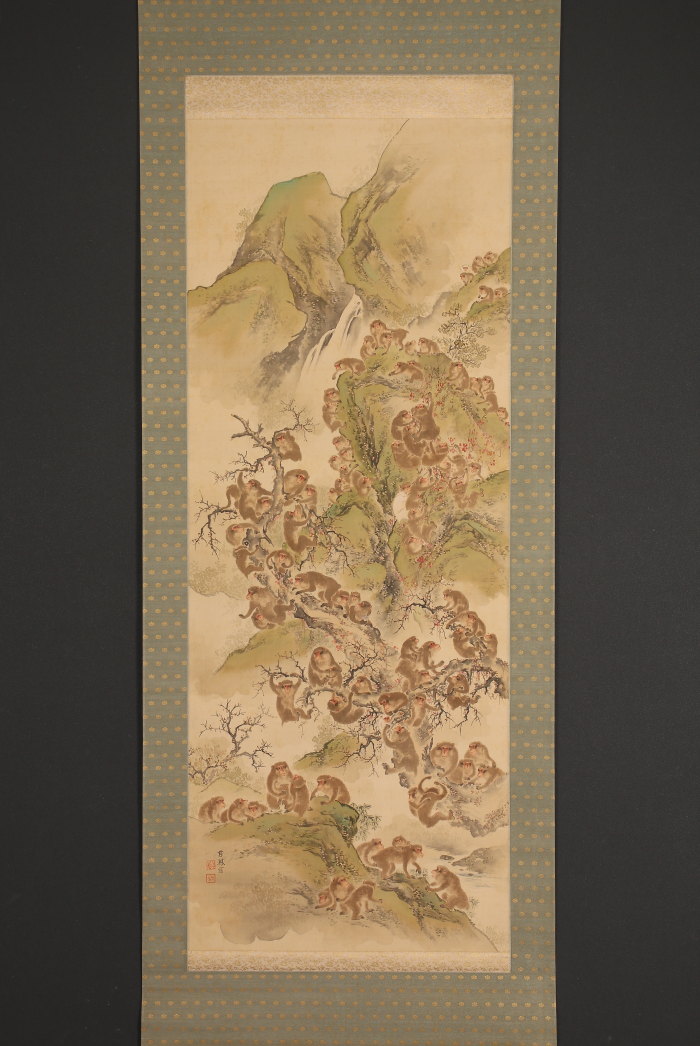 掛軸紹介 群猿図 | 掛け軸や骨董品の販売・買取なら株式会社縁［大阪］