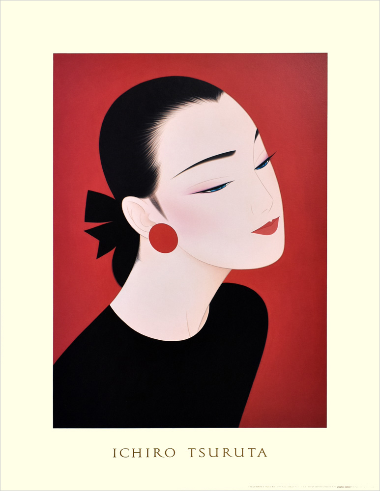 鶴田一郎 ポスター パッションレッド OP-170|アート＆フレーム|絵と