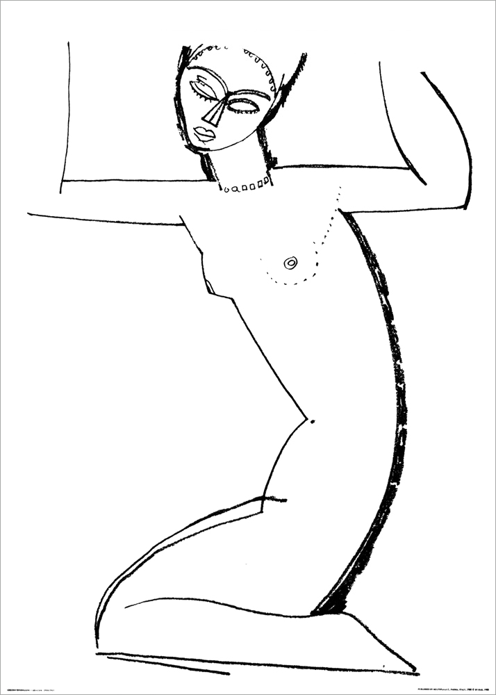 アメデオ・モディリアーニ ポスター カリアティーデ1910 B1703|アート