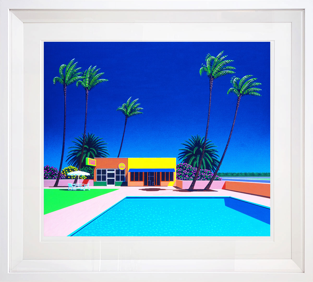 購入特典付】永井博 絵画(版画額装品/ジクレー) City Vibes, Coastal