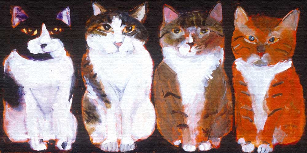 久下貴史 絵画 (版画/キャンバスジクレー) ようこそ猫の世界へ 4656