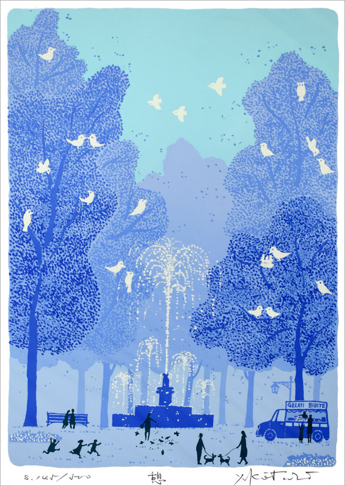 吉岡浩太郎 絵画(版画/シルクスクリーン) 憩 512|アート＆フレーム|絵