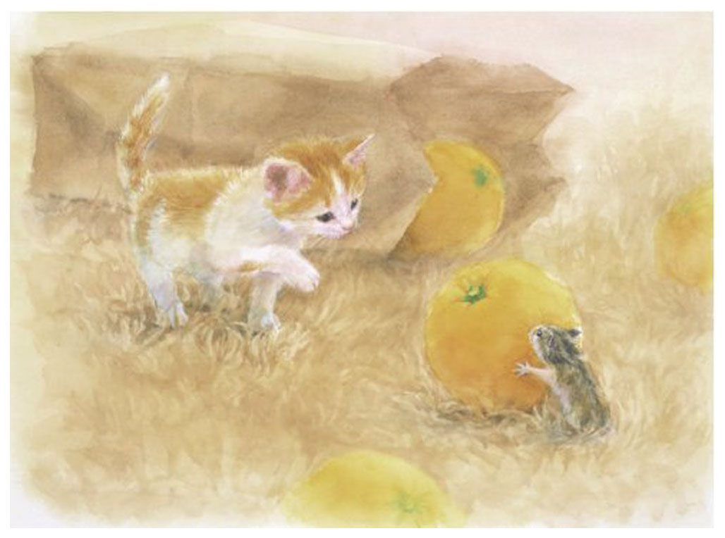 土田穣 絵画 (版画/ジクレー) オレンジ 6502|アート＆フレーム|絵と