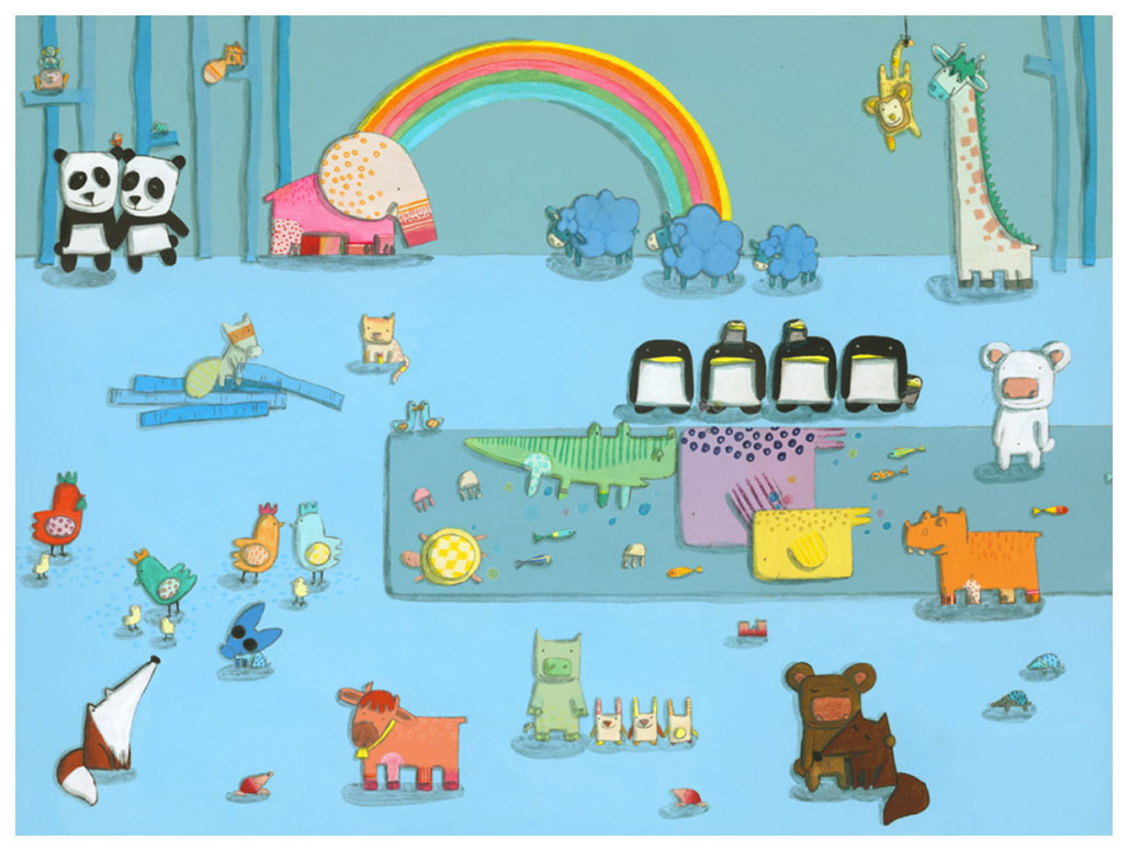 キロメロ 絵画 (版画/ジクレー) 虹の下で 7544|アート＆フレーム|絵と