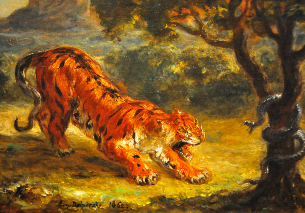 Tiger and Snake (1862) by Eugene Delacroix – Artchive