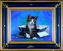 山本亜稀、【リヴィエラの秋】、希少な画集画、新品高級額・額装付