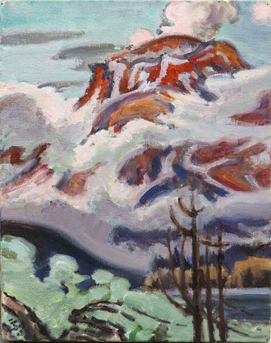 紅浅間 | 小山敬三 買取・作品 | 洋画、絵画高額査定はアート買取協会