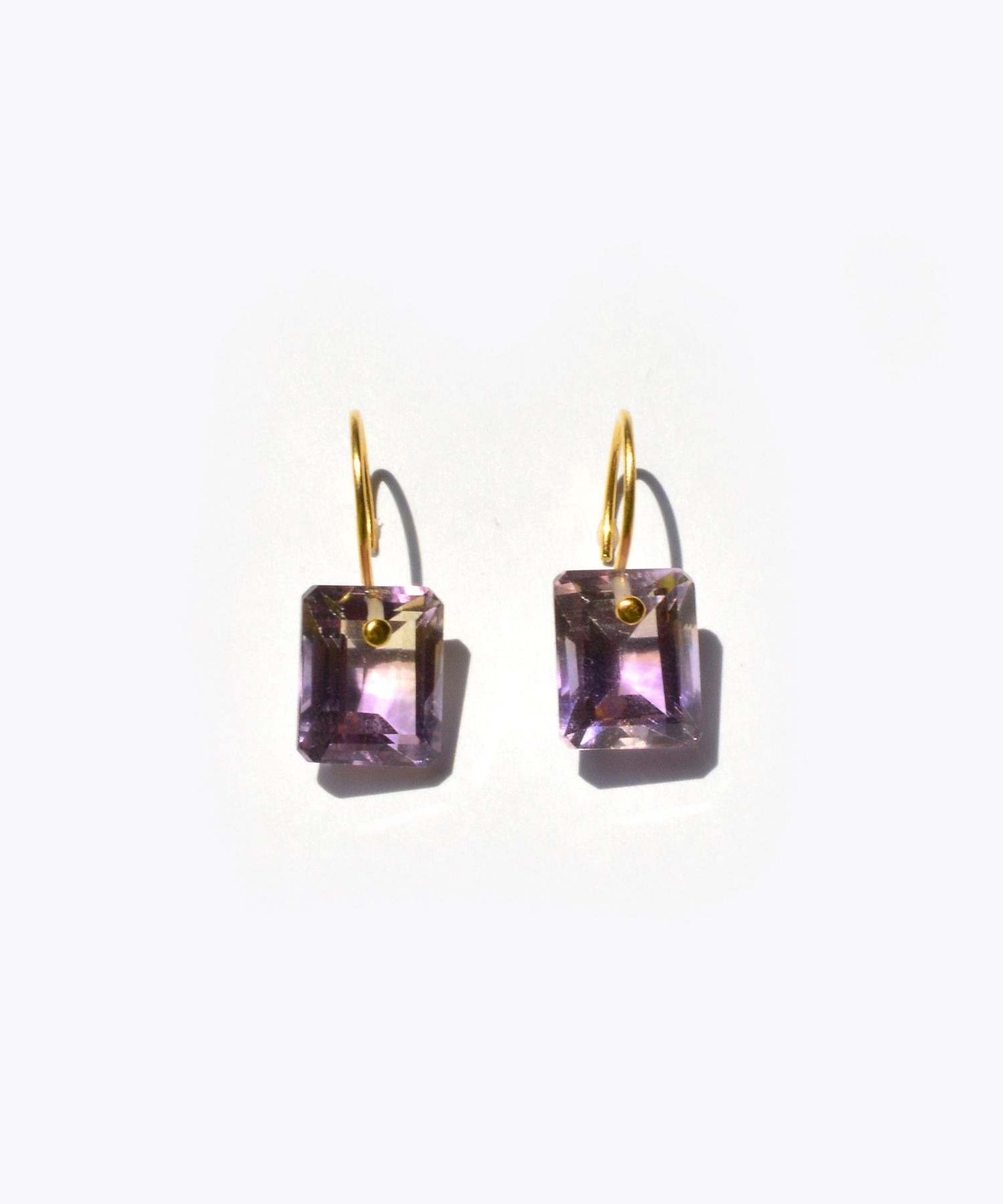 eden] K10 rectangle ametrine pierced earring｜ARTIDA OUD（アル