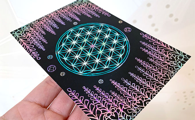 藤の夢』フラワーオブライフの幽玄な光（四季の花を愉しむ曼荼羅