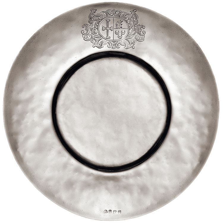 ピューター 皿, グレー, ピューター, cm Ø 24 by Cosi Tabellini