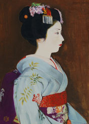 鬼頭鍋三郎 「舞妓」 油彩4号｜【Arts Ship】のむら画廊