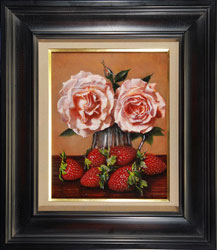 山中雅彦 「薔薇と苺」 油彩3号｜【Arts Ship】のむら画廊