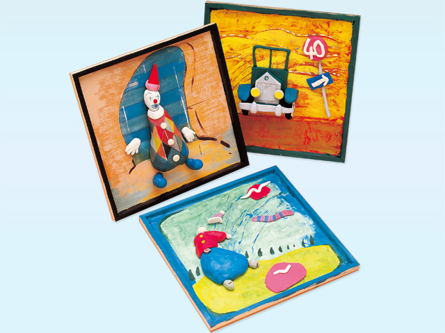 コラージュ 立体絵画