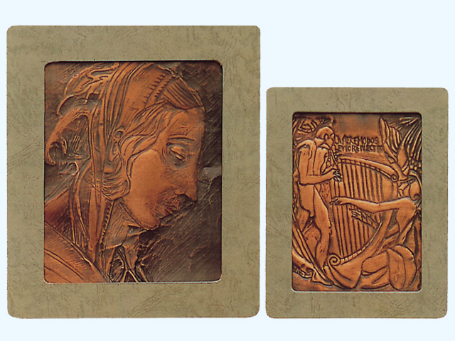 彫金 銅ヘラ押しレリーフ