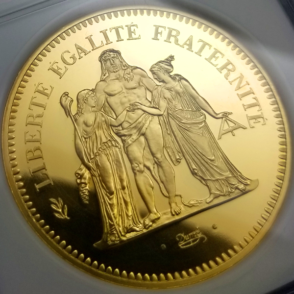 フランス ヘラクレス 1978年 50フラン 金貨 ピエフォー NGC PF67UCAM
