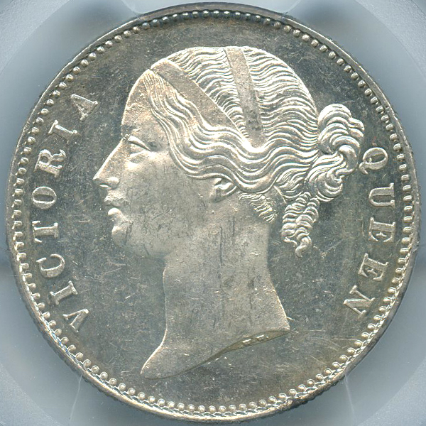 英領インド ヴィクトリア 1840(CorB) ルピー 銀貨 PCGS MS62+ | ARK