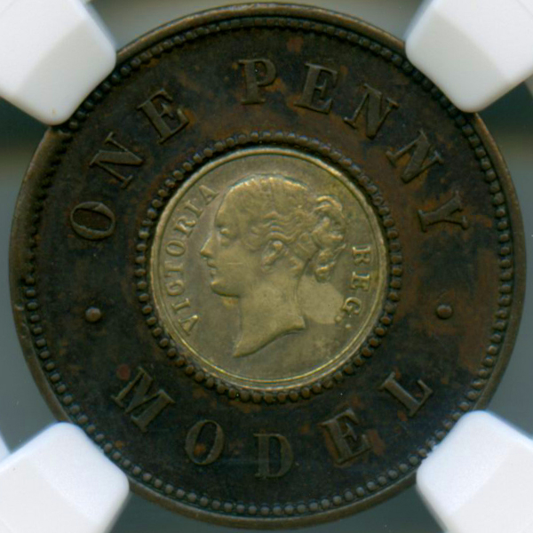 イギリス ヴィクトリア (1844) トークン ペニーモデル NGC MS62 | ARK