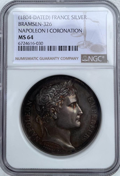 フランス ナポレオン1世戴冠記念 (1804年) 銀メダル NGC MS64 | ARK