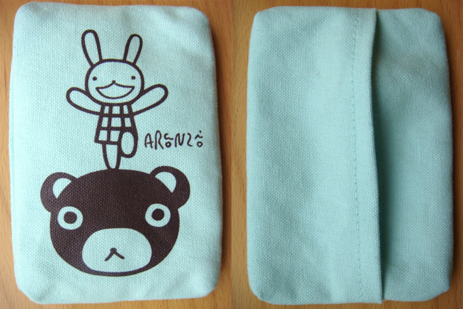 4枚｜ティッシュケース（ブルー） くまうさ | アランジアロンゾ公式