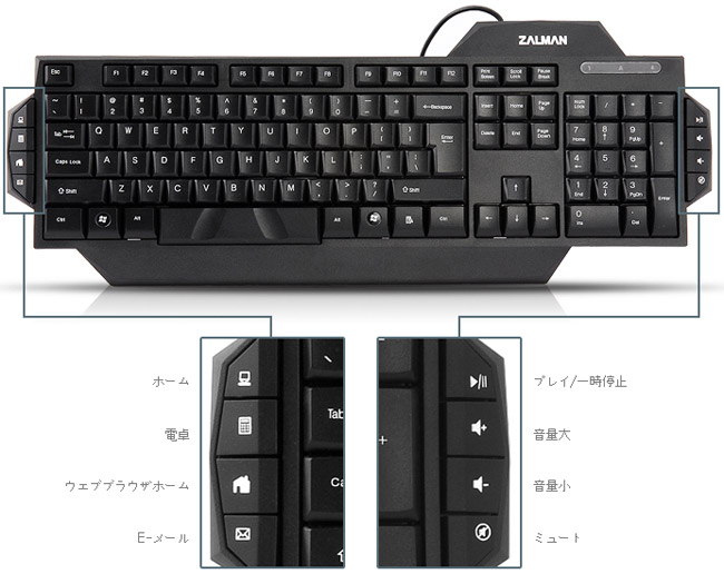 ZM-K350M | ZALMAN キーボード | 株式会社アスク