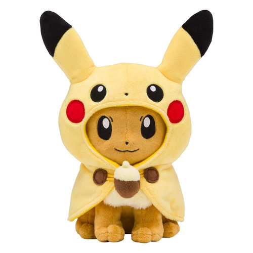 Pokemon Center 2018 FAN OF PIKACHU & EEVEE Pikachu Poncho Eevee