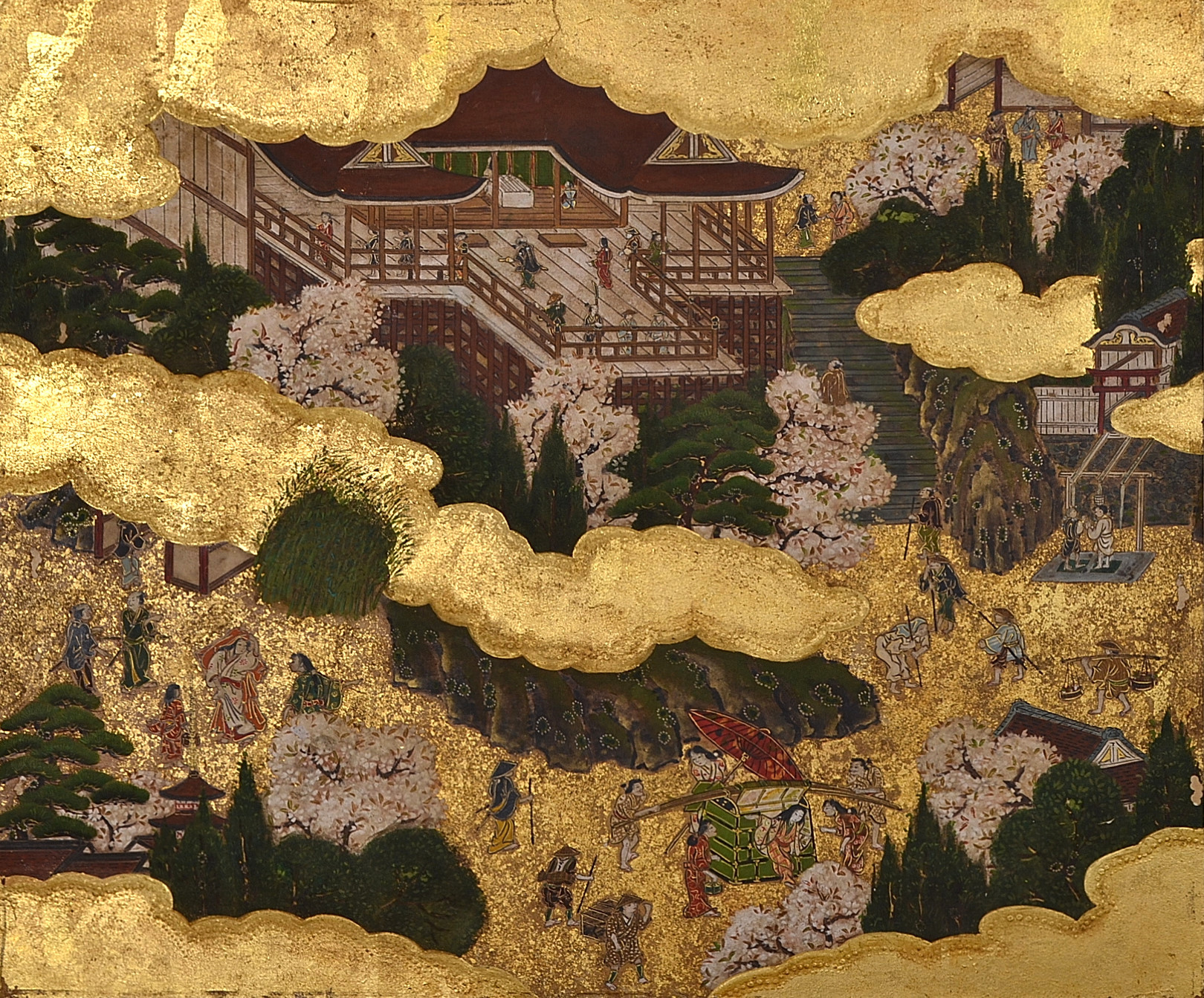 作品紹介 | 洛中洛外図屏風 清水寺(部分)