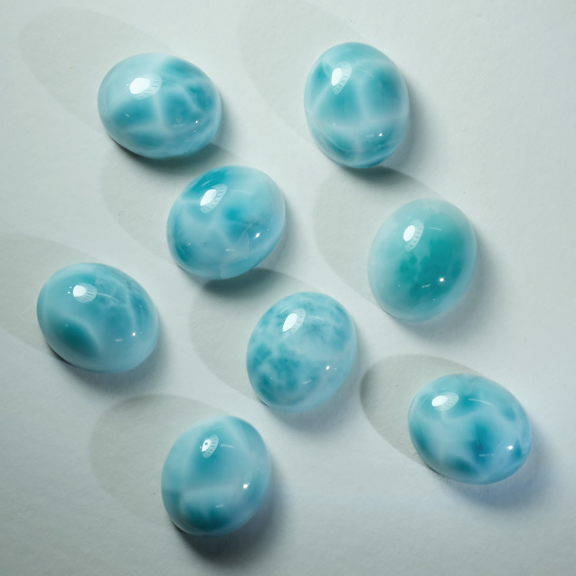 ラリマー(ペクトライト) オーバルカボ 10x12mm - アサオ工芸オンライ