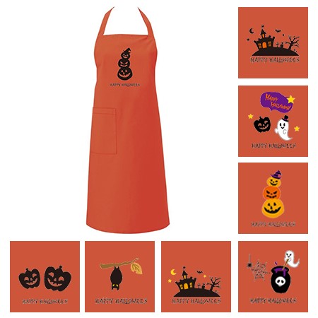 SS018-0011｜ハロウィングッズ エプロン オレンジ T-63チトセ(CHITOSE