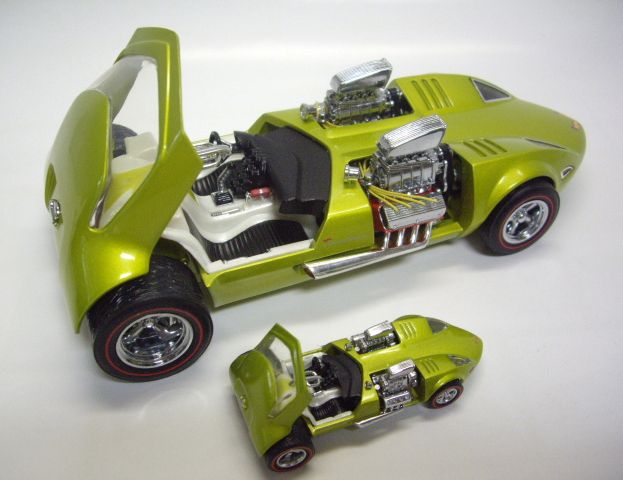 1999 HOT WHEELS LEGENDS 【TWIN MILL SET (1/24, 1/64)】 MET.LIME/RR