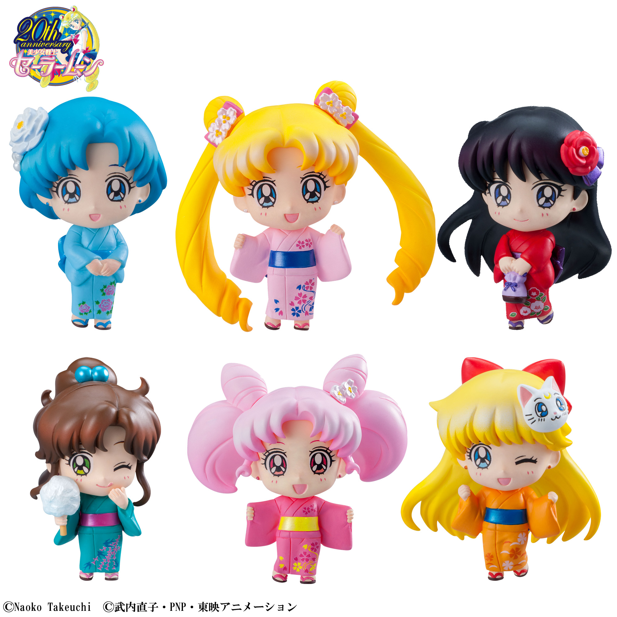 セーラー戦士6人がお祭り姿に！ 美少女戦士セーラームーンの“浴衣”Ver