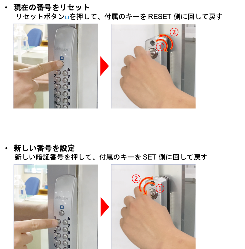 スタイリッシュなデザインと簡単な暗証番号変更が特徴の キーレックス