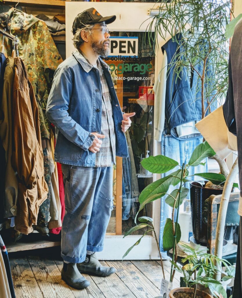 1970s-80s EURO Cotton Twill Work Jacket Navy Mens-M – ataco garage