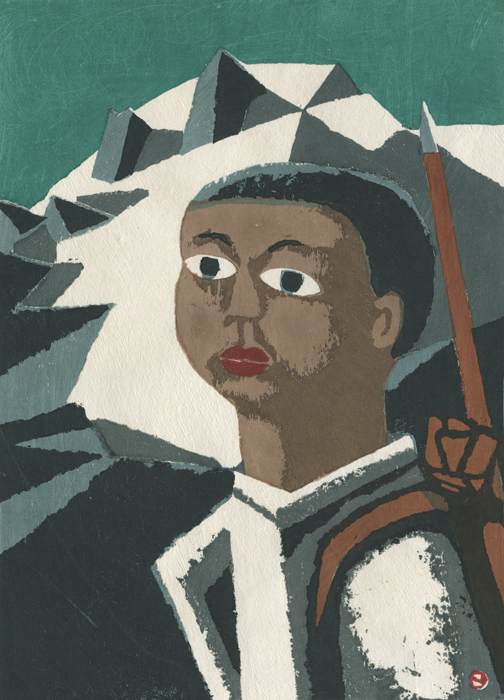 畦地梅太郎 あとりえ・う on the web ギャラリー 山男（1950年代）