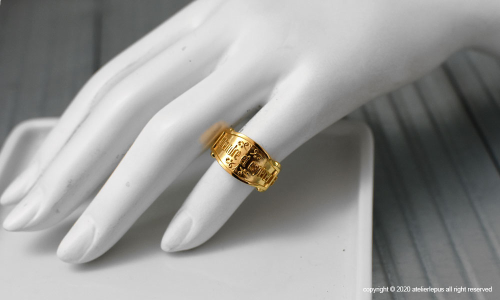 アニメ巌窟王] メッセージ シルバーリングGD「Attendre et espérer