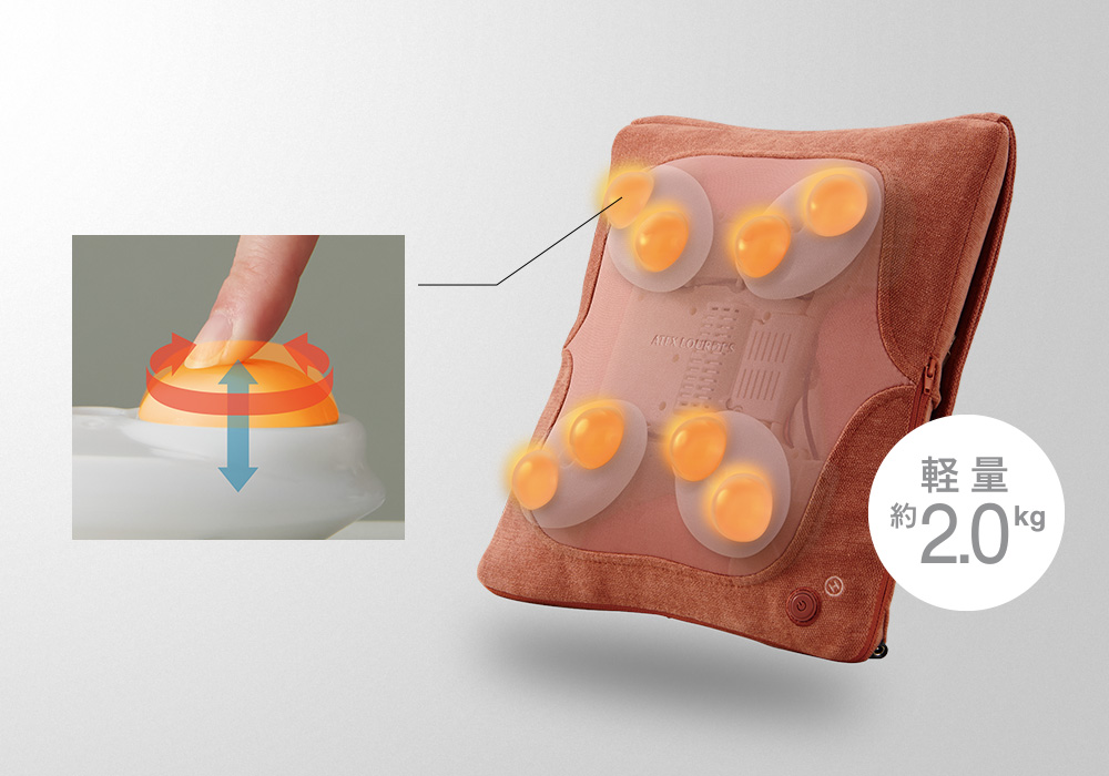 プレミアムマッサージクッション ダブルもみ AX-HC319｜ブランド｜株式