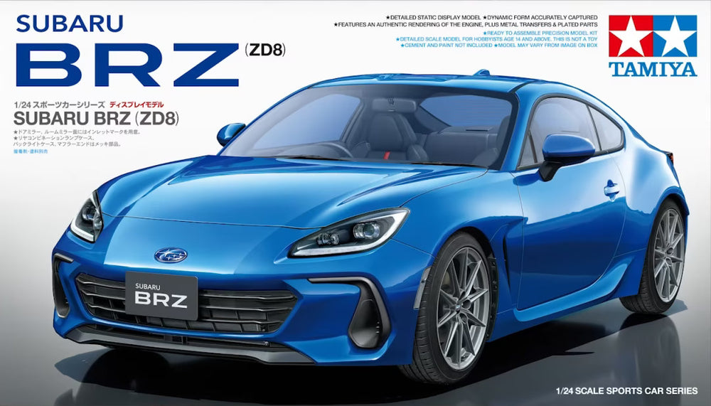 Tamiya Subaru BRZ (ZD8) 1:24 Scale Model Kit | Auto World Store