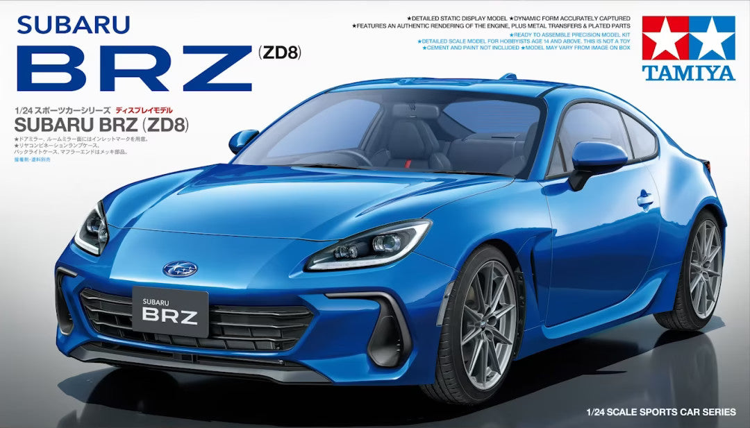 Tamiya Subaru BRZ (ZD8) 1:24 Scale Model Kit | Auto World Store