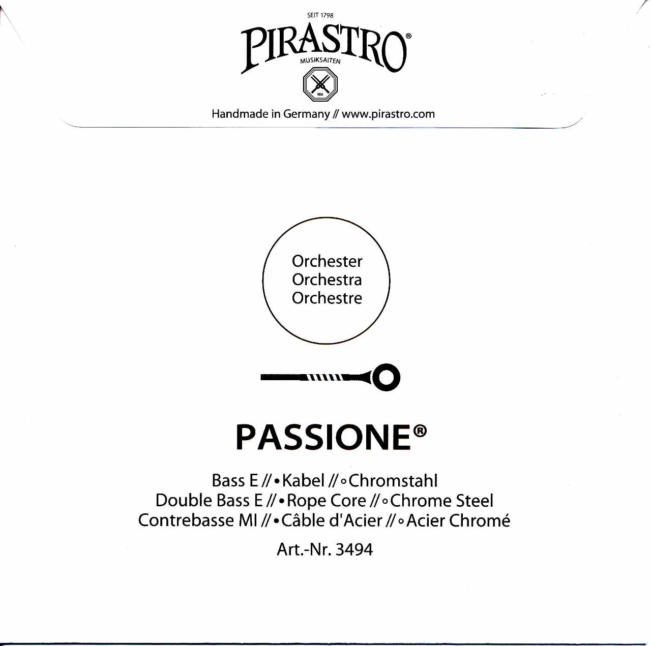 ピラストロ パッショーネ・コントラバス弦 GDAEセット Pirastro