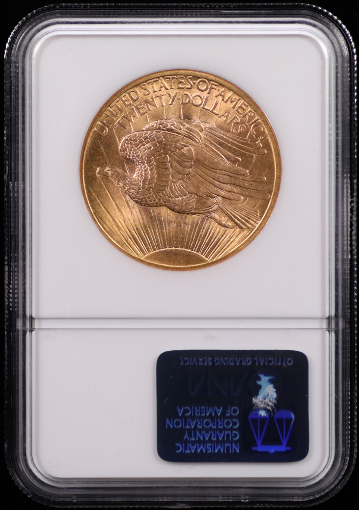 1908 $20 Saint-Gaudens Gold – Wells Fargo Hoard – NGC MS-67