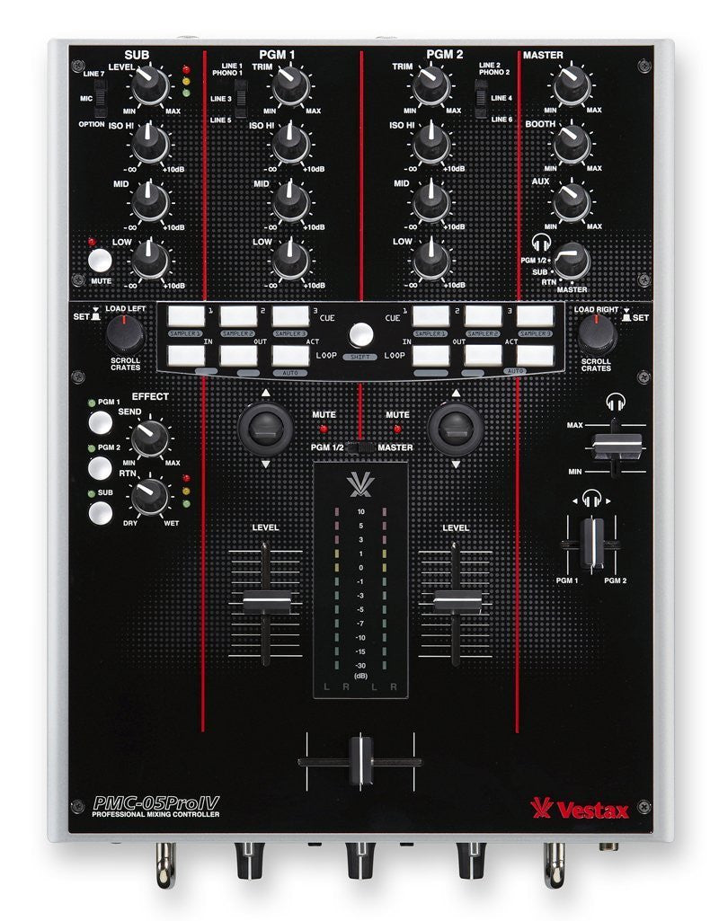 Vestax PMC-05 Pro4 Black 2 Channel DJ Mixer With MIDI