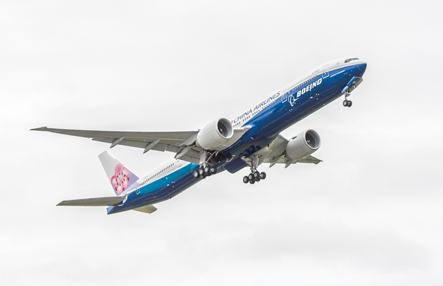 ボーイング、チャイナエアに777-300ER共同ブランド機納入