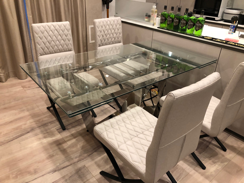 Stella divano】CT260 伸長式ガラステーブル 最長220cm – AVITUS