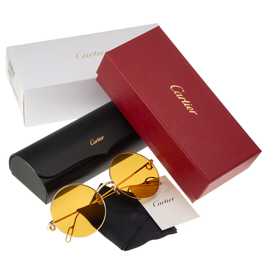 カルティエ シグネチャーCドゥカルティエ ラウンドメガネ CT0156S-004