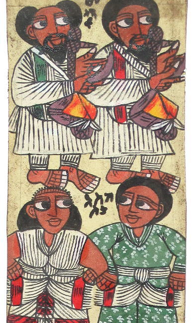 アフリカ油絵 アクスム高級額装 エチオピア画家 アフリカ油絵 アクスム