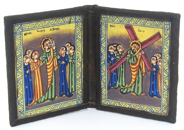 エチオピア正教イコン（板絵・小）<アフリカの雑貨：アフリカ雑貨アザライ