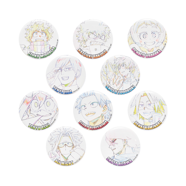 僕のヒーローアカデミア 原画トレーディング缶バッジ（全10種