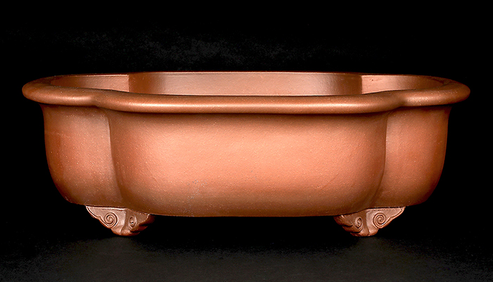 紫泥外縁木瓜式鉢 | 盆栽、盆栽書籍、盆栽鉢の通販│近代出版