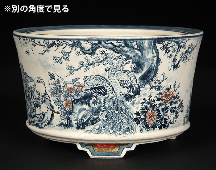 七代渋草柳造染付美人図丸鉢 | 盆栽、盆栽書籍、盆栽鉢の通販│近代出版